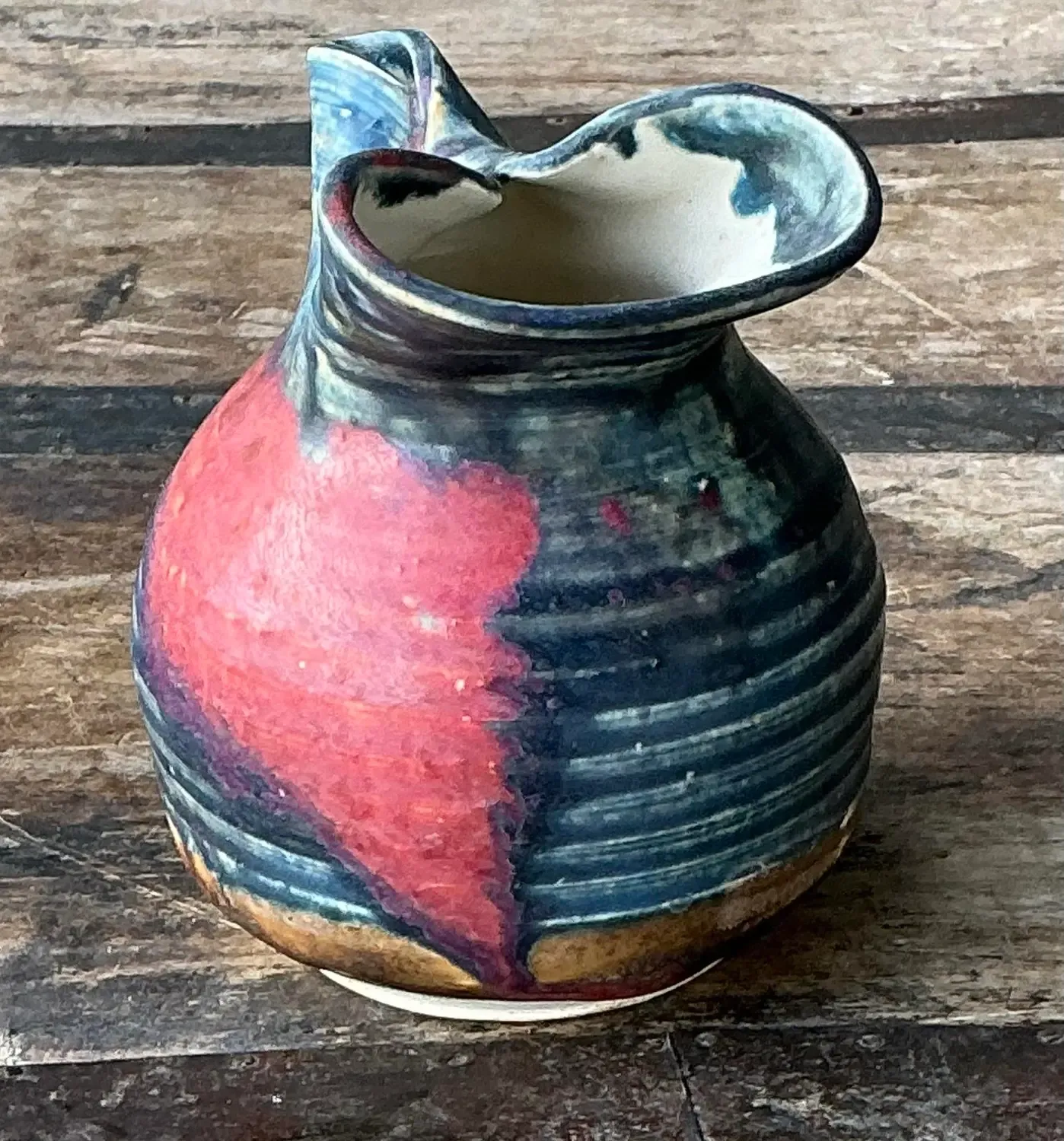 Vintage Original Studio Pottery Vase - Pottery, 3W x 3.5H — additional photo 4