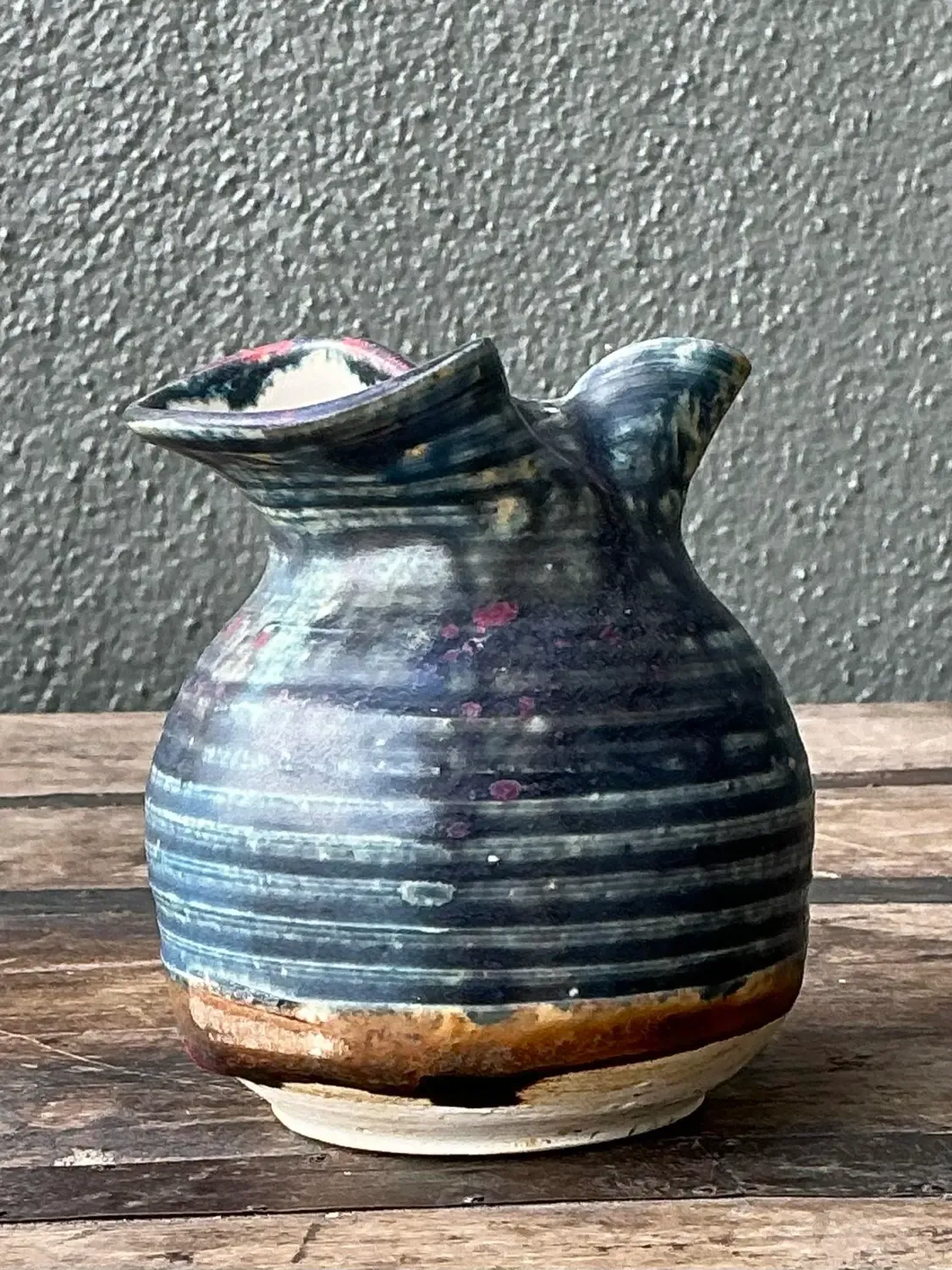 Vintage Original Studio Pottery Vase - Pottery, 3W x 3.5H — additional photo 5