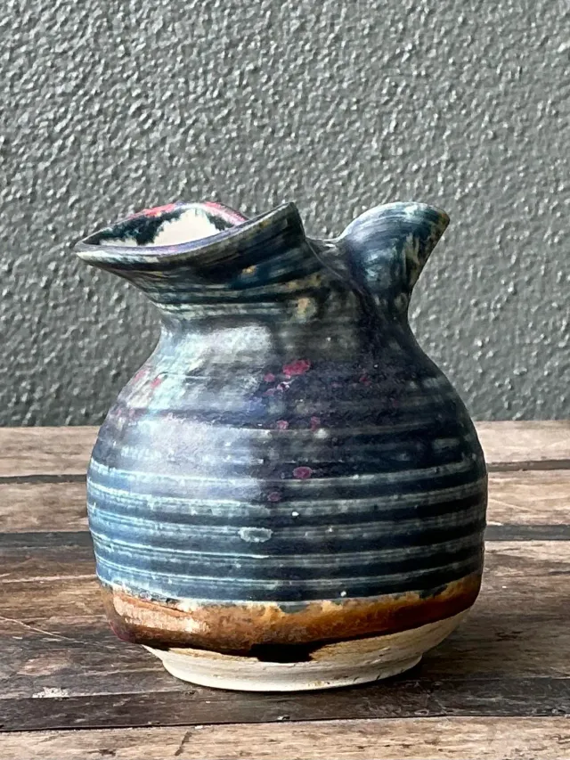 Vintage Original Studio Pottery Vase - Pottery, 3W x 3.5H — additional photo 5