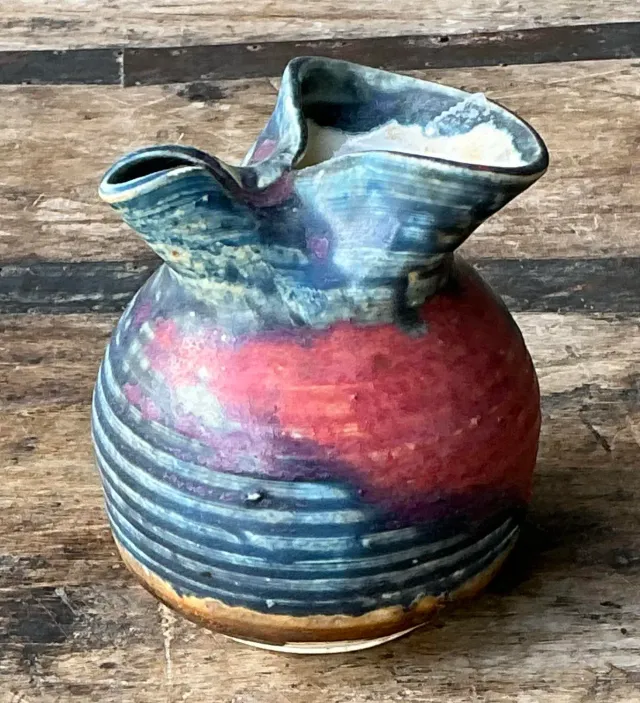 Vintage Original Studio Pottery Vase - Pottery, 3W x 3.5H — additional photo 6