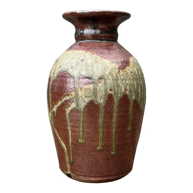 Vintage Original Studio Pottery Vase - Pottery, 4W x 10.75H — additional photo 1