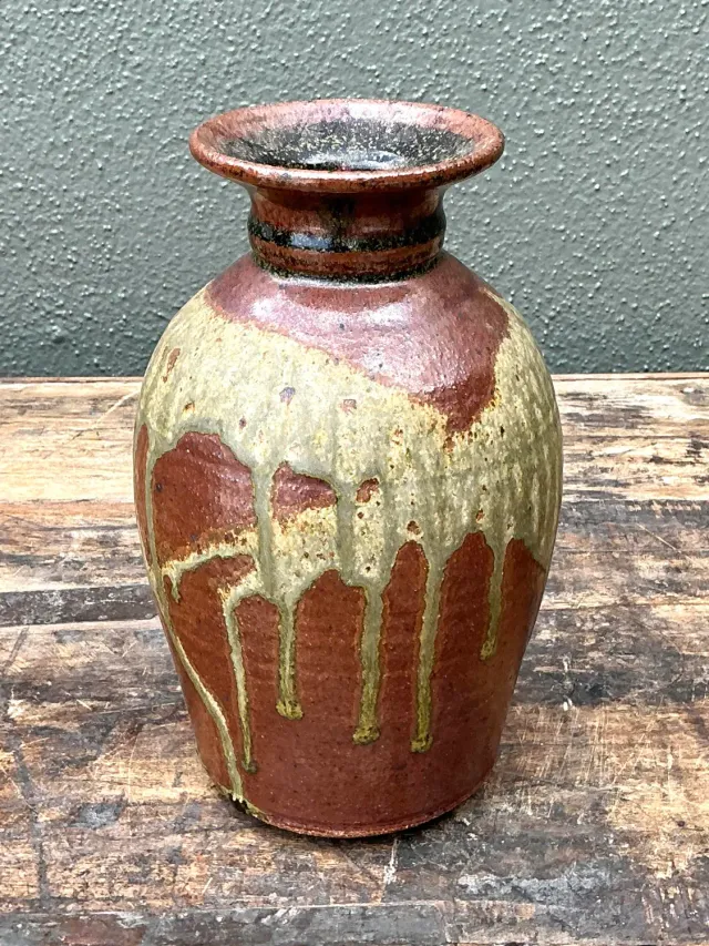 Vintage Original Studio Pottery Vase - Pottery, 4W x 10.75H — additional photo 2