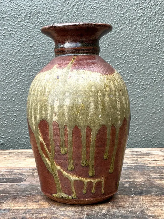 Vintage Original Studio Pottery Vase - Pottery, 4W x 10.75H — additional photo 6