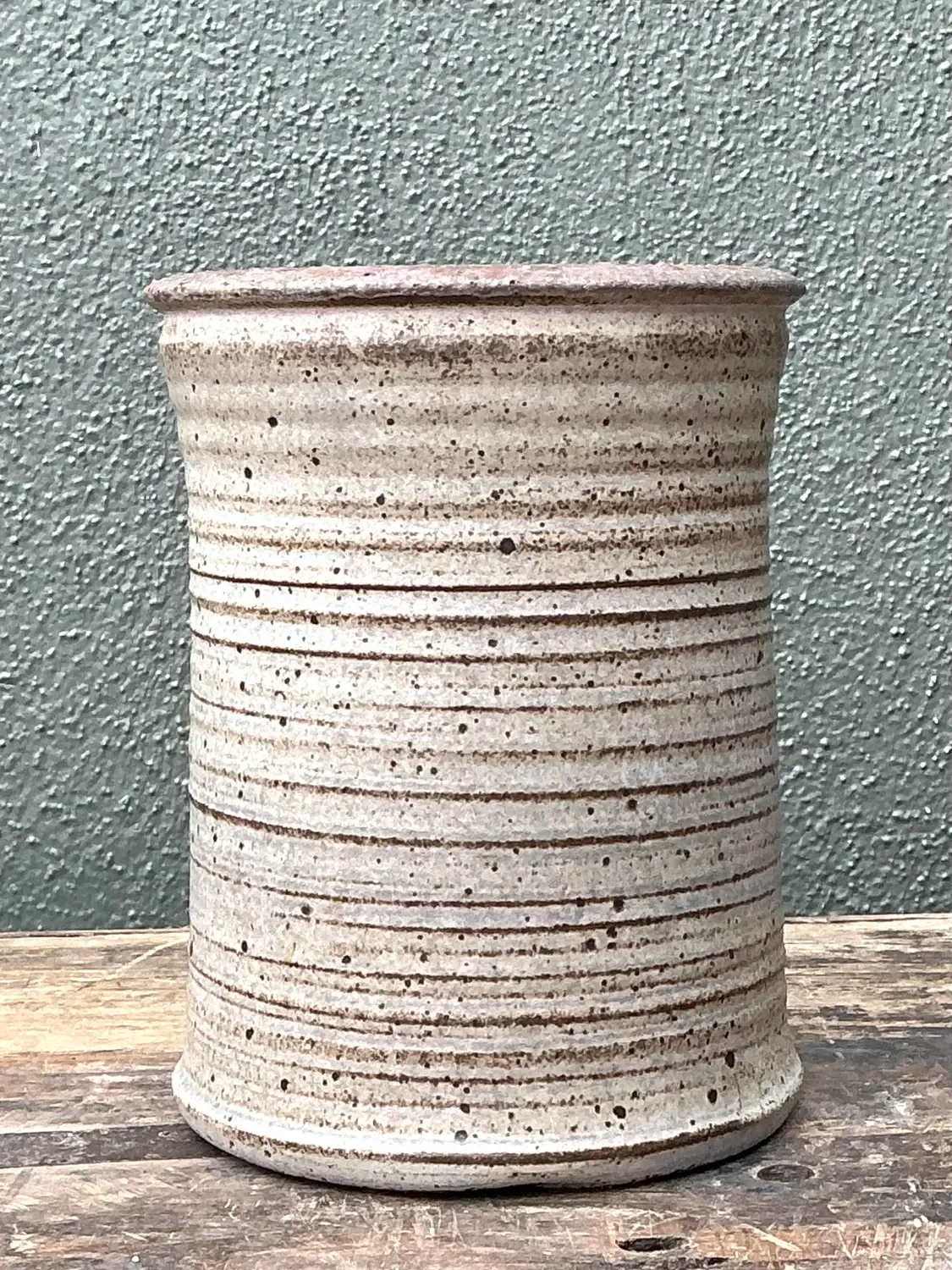 Vintage Original Studio Pottery Vase - Pottery, 6.75W x 8.5H — additional photo 2