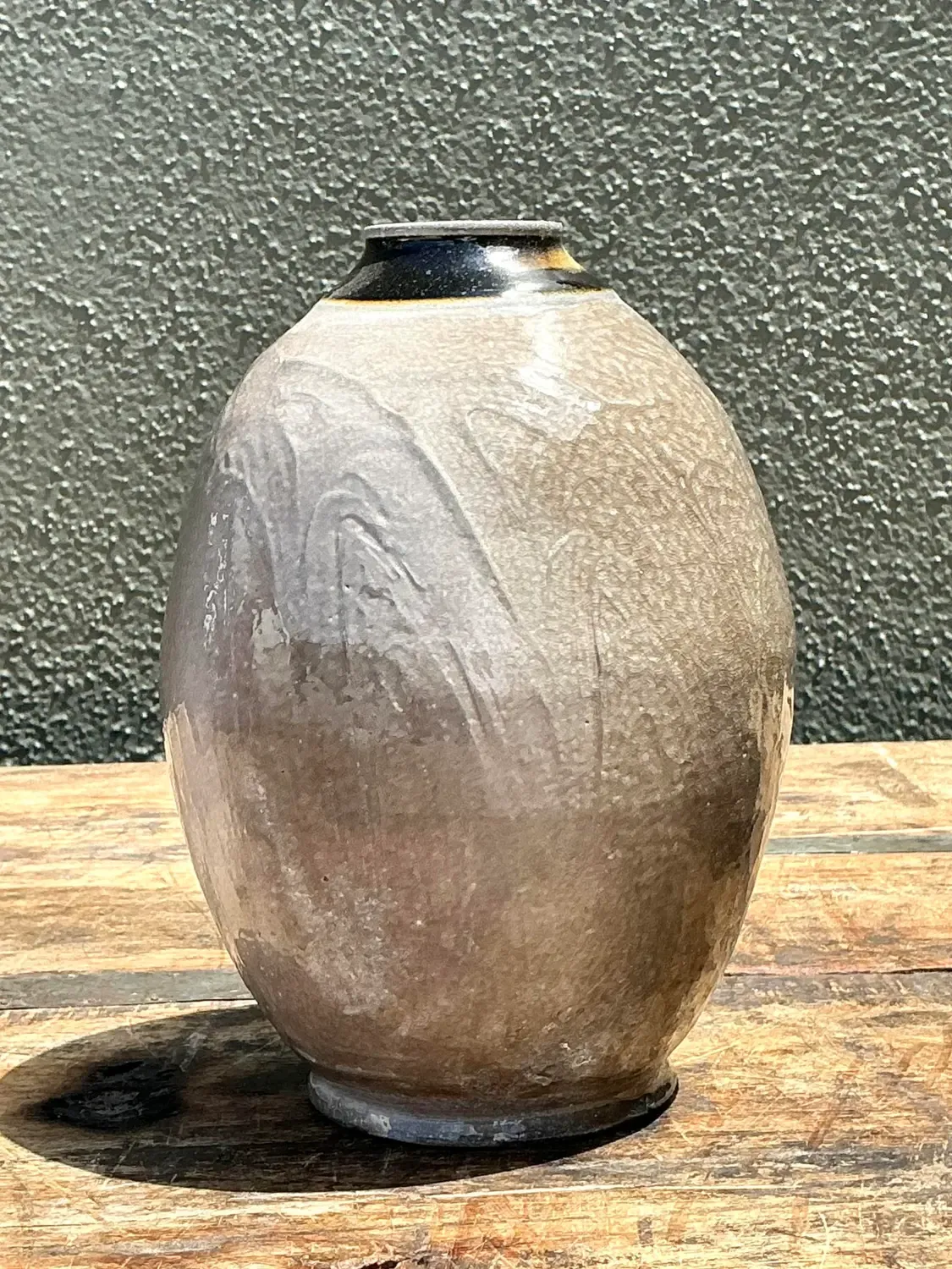 Vintage Original Studio Pottery Vase - Pottery, 4.5W x 6.5H — additional photo 1