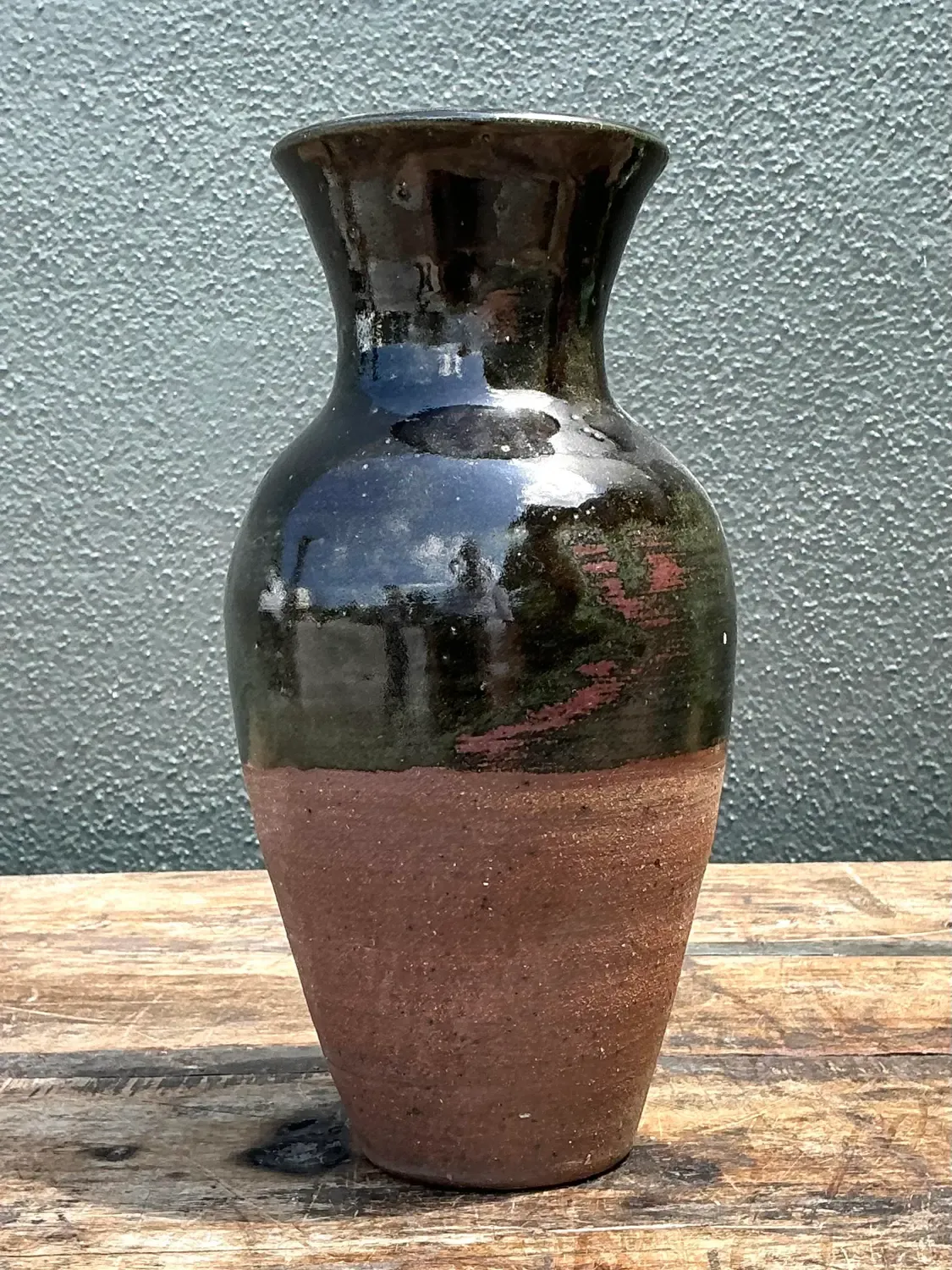 Vintage Original Studio Pottery Vase - Pottery, 4.5W x 6.5H — additional photo 1
