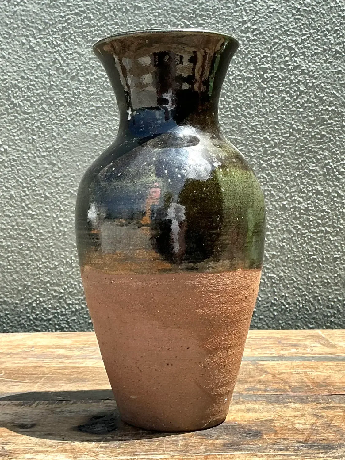 Vintage Original Studio Pottery Vase - Pottery, 4.5W x 6.5H — additional photo 3