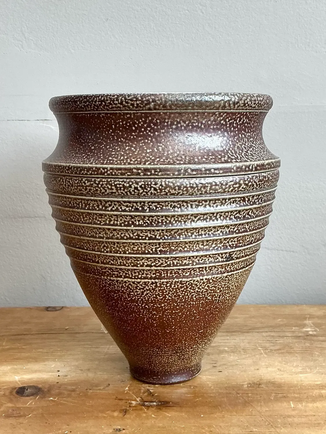 Vintage Original Studio Pottery Vase - Pottery, 6W x 7.5H — additional photo 1