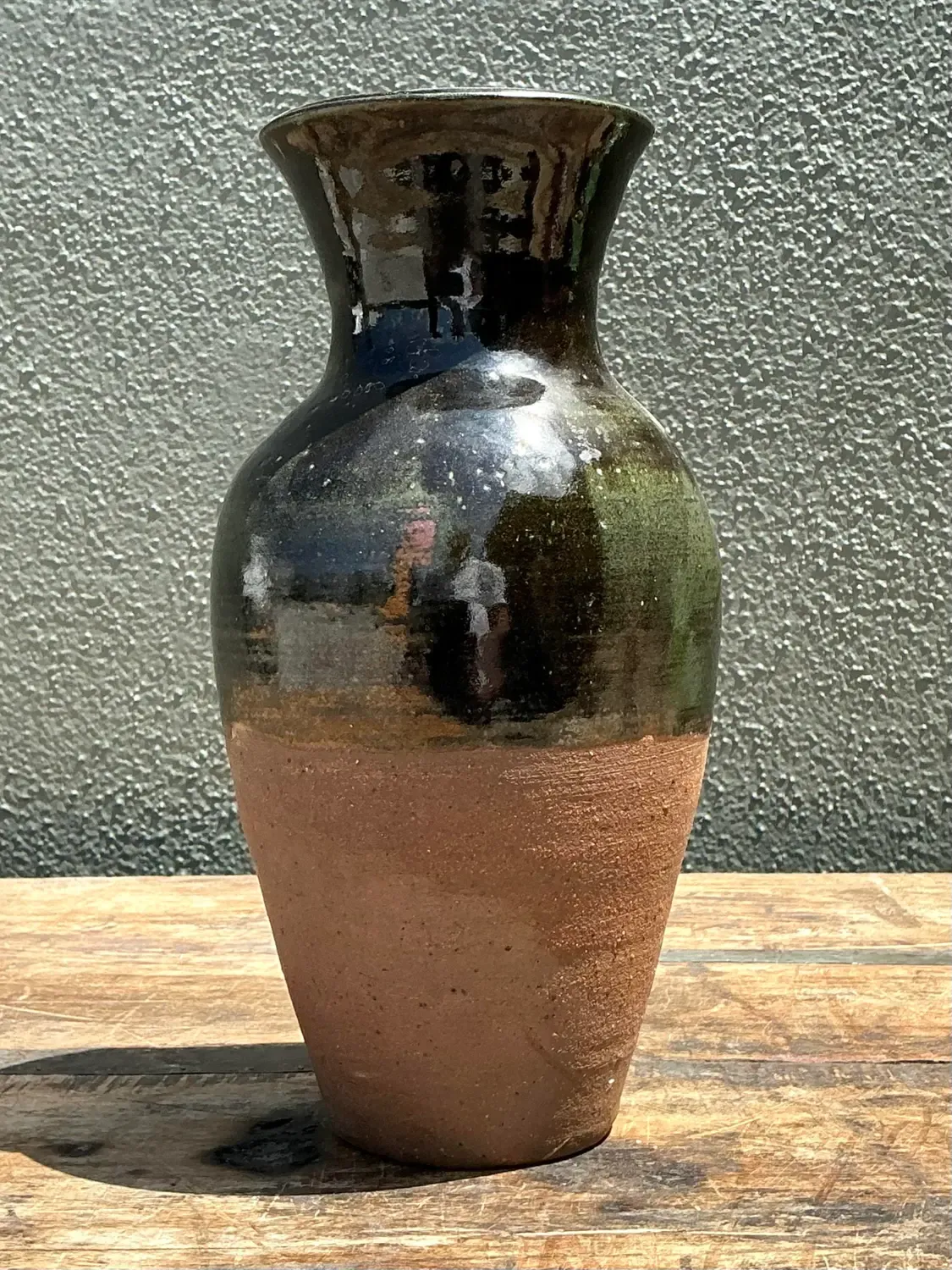 Vintage Original Studio Pottery Vase - Pottery, 5.25W x 5.75H