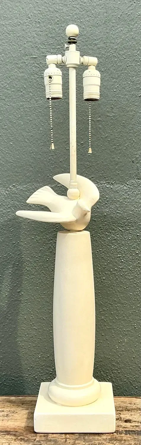 Vintage Painted Bird Lamp — additional photo 2
