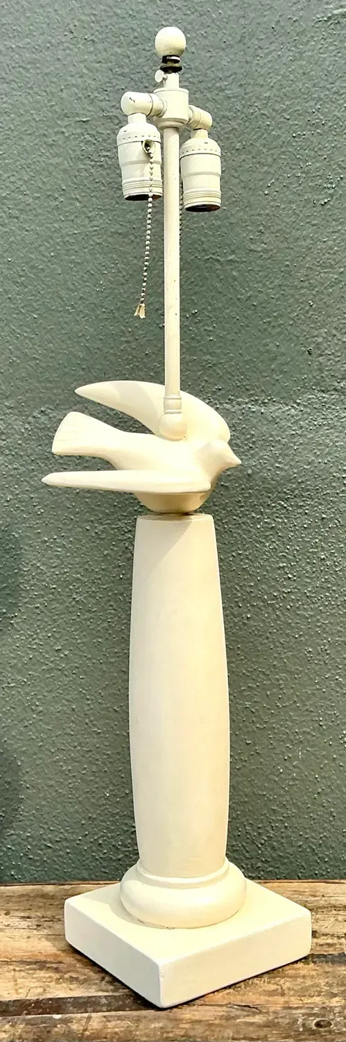 Vintage Painted Bird Lamp — additional photo 4