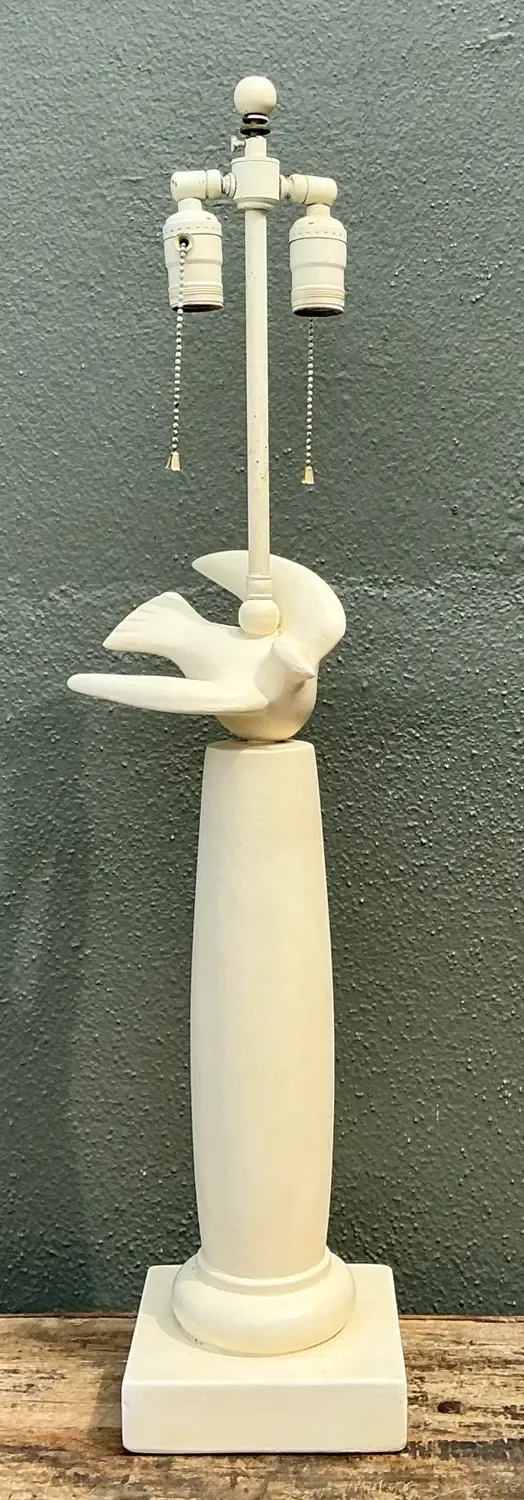 Vintage Painted Bird Lamp — additional photo 5