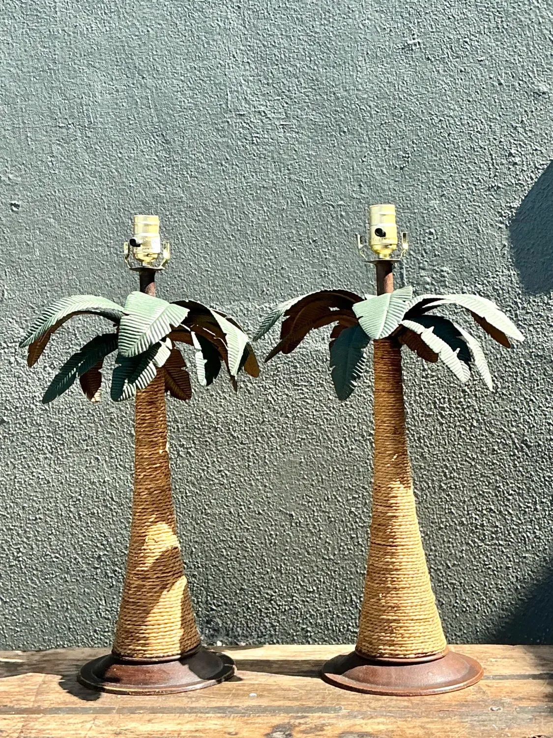 Vintage Palm Tree Lamps - A Pair — additional photo 4
