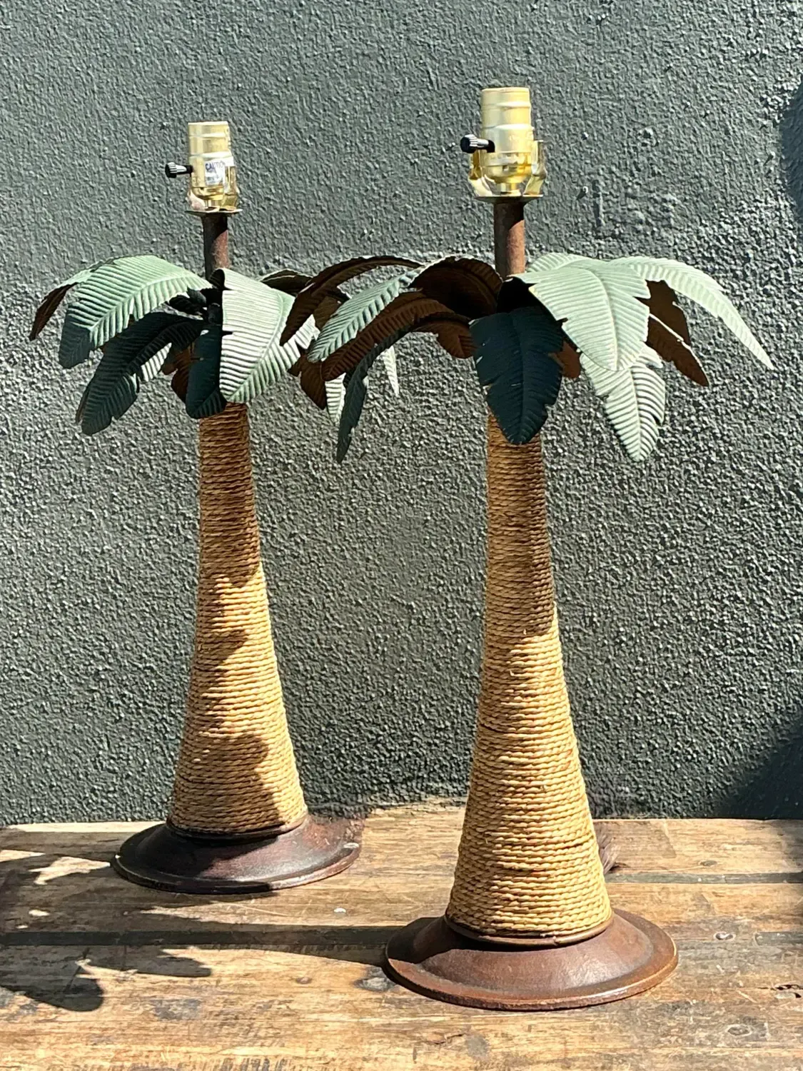Vintage Palm Tree Lamps - A Pair — additional photo 5