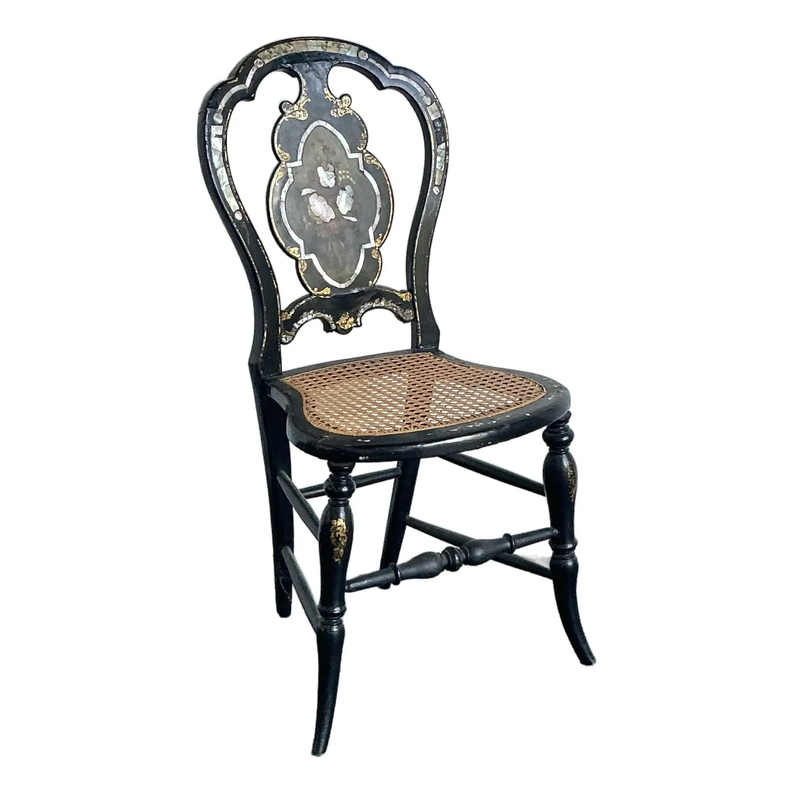 Vintage Paper Mache Inlay Chair — additional photo 1