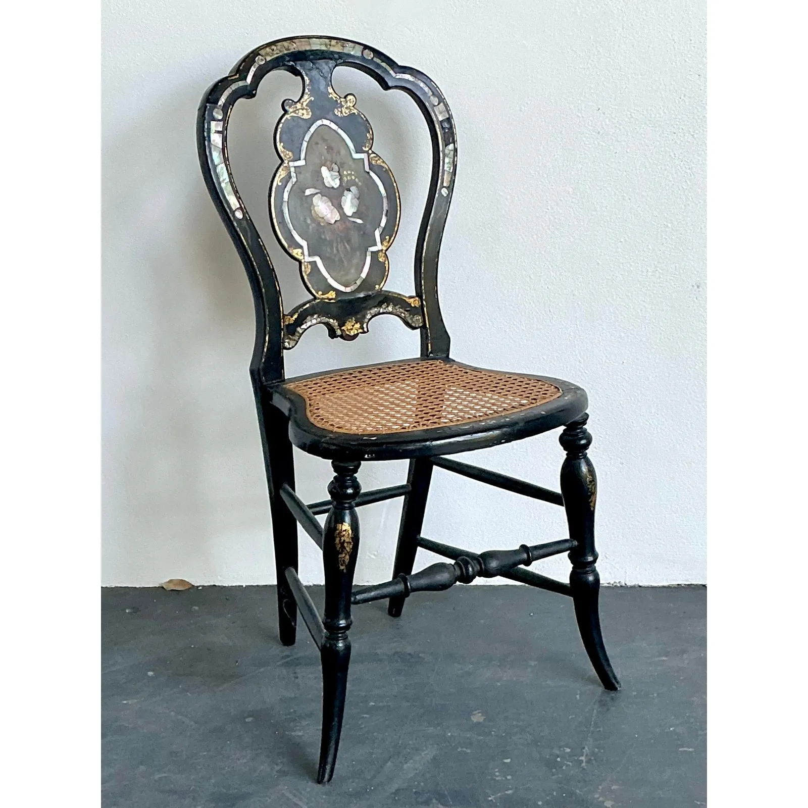 Vintage Paper Mache Inlay Chair — additional photo 5