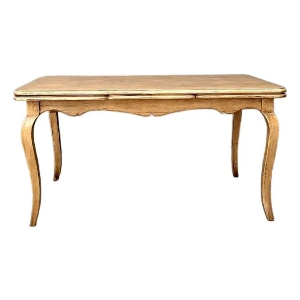 Vintage Parquet Inlay Extendable Dining Table — additional photo 1