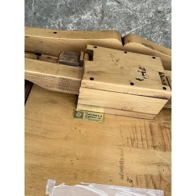 Vintage Parquet Inlay Extendable Dining Table — additional photo 4