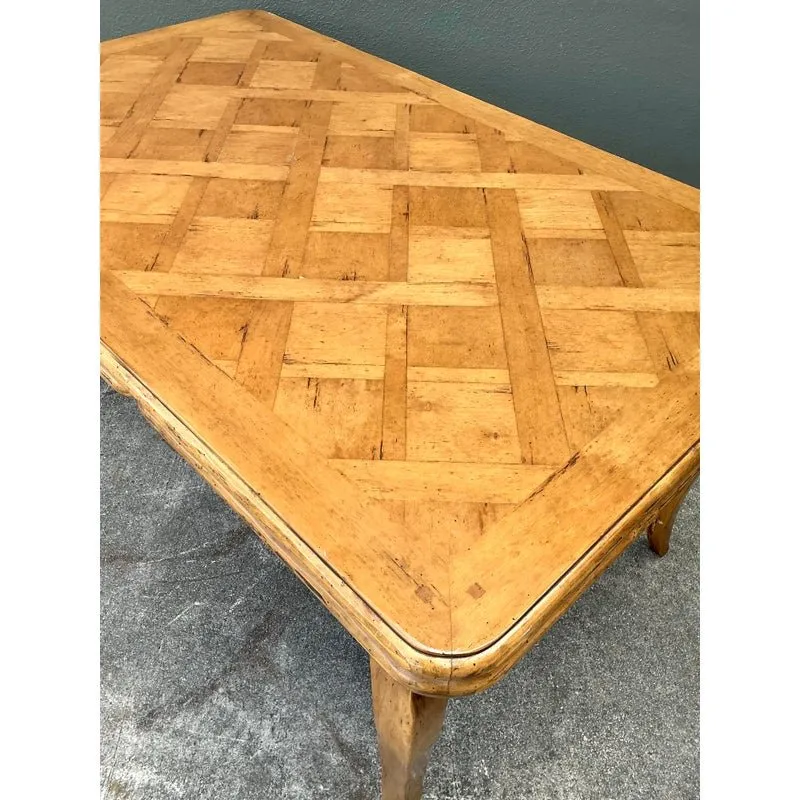Vintage Parquet Inlay Extendable Dining Table — additional photo 6