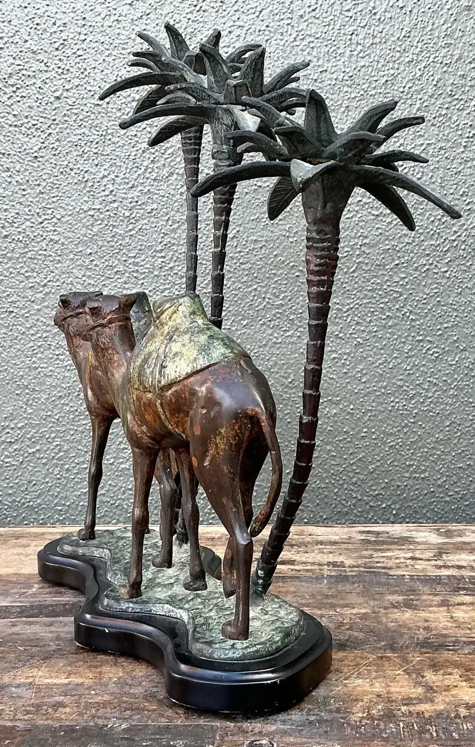 Vintage Patinated Bronze Camel Candleholder — additional photo 4