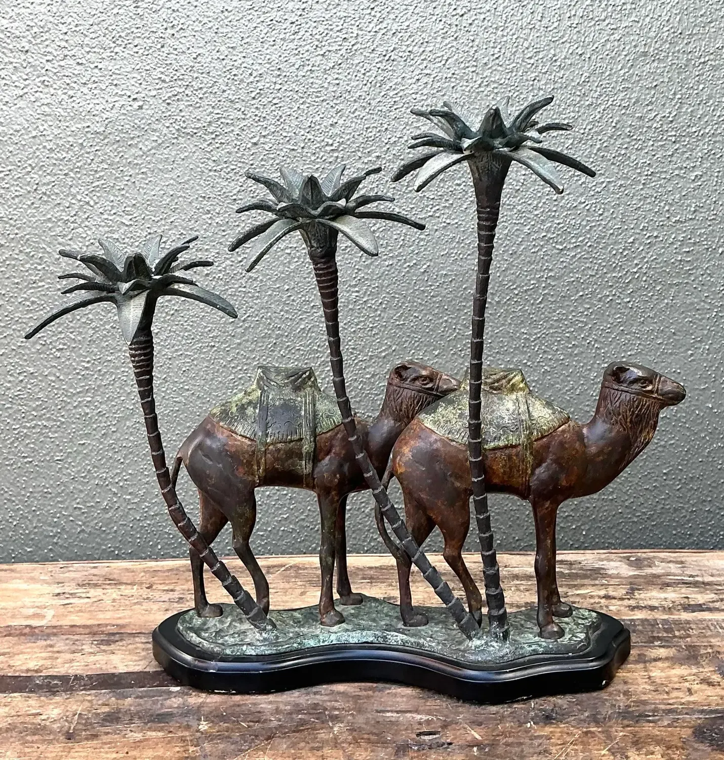 Vintage Patinated Bronze Camel Candleholder — additional photo 5
