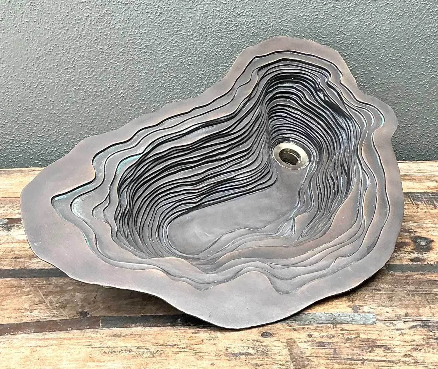 Vintage Patinated Bronze Sink — additional photo 2