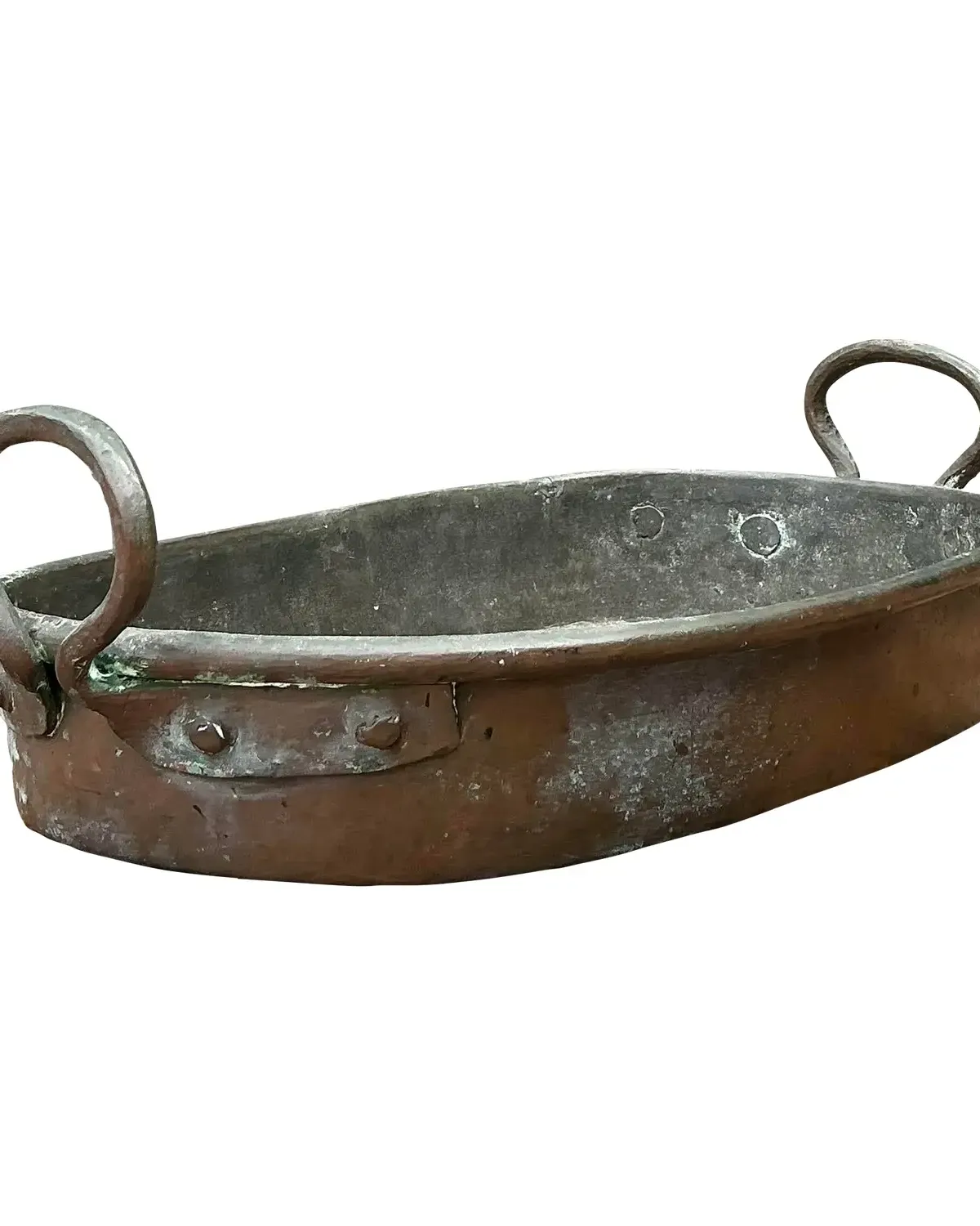 Vintage Patinated Copper Pan