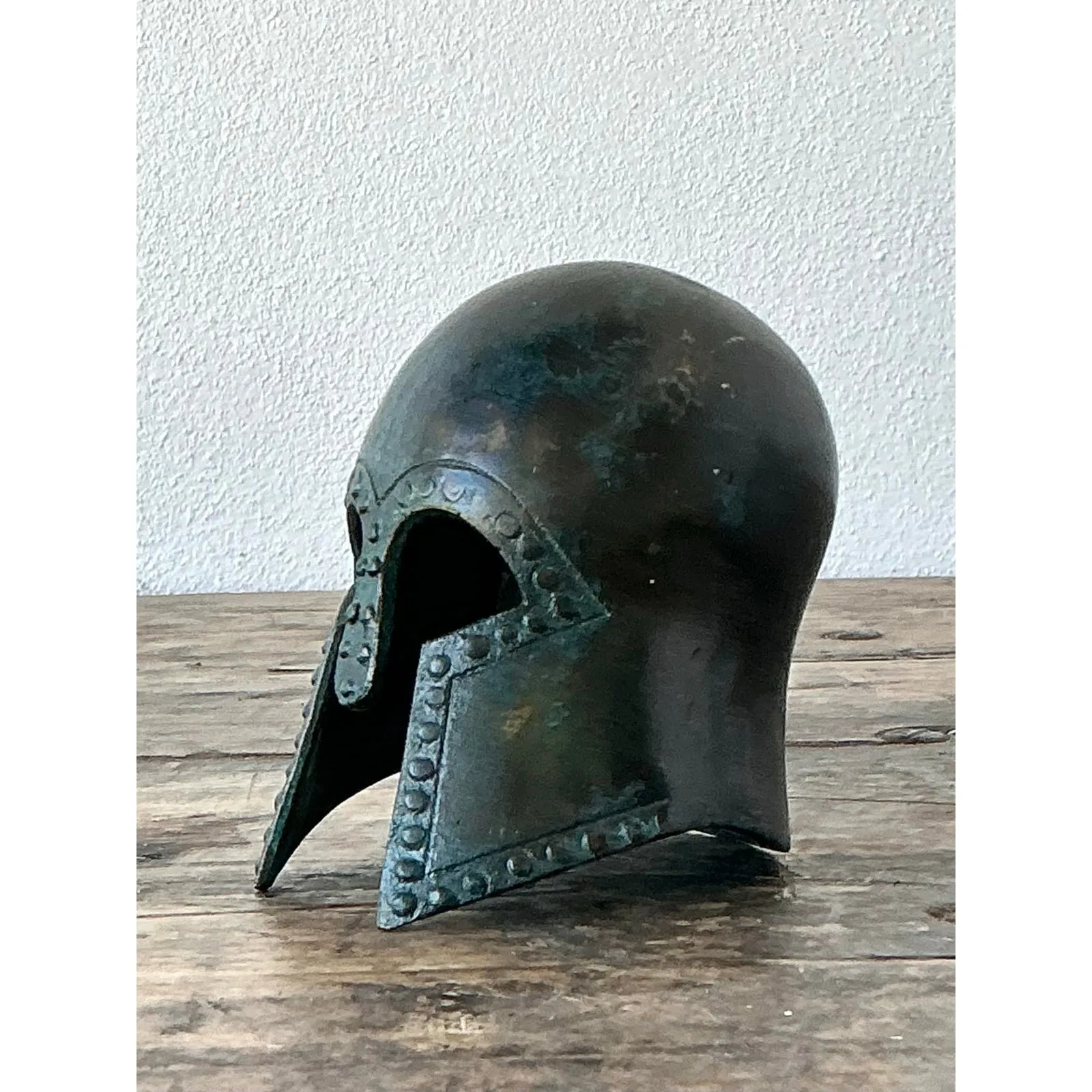 Vintage Patinated Corinthian Greek Helmet — additional photo 3