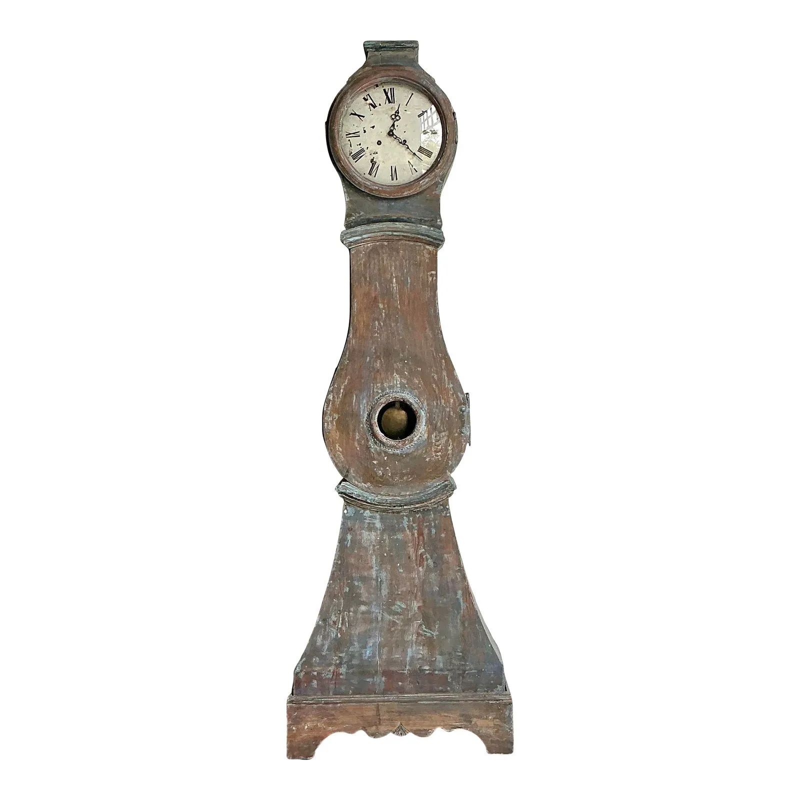 Vintage Patinated Gustavian Grandfather Clock — additional photo 1