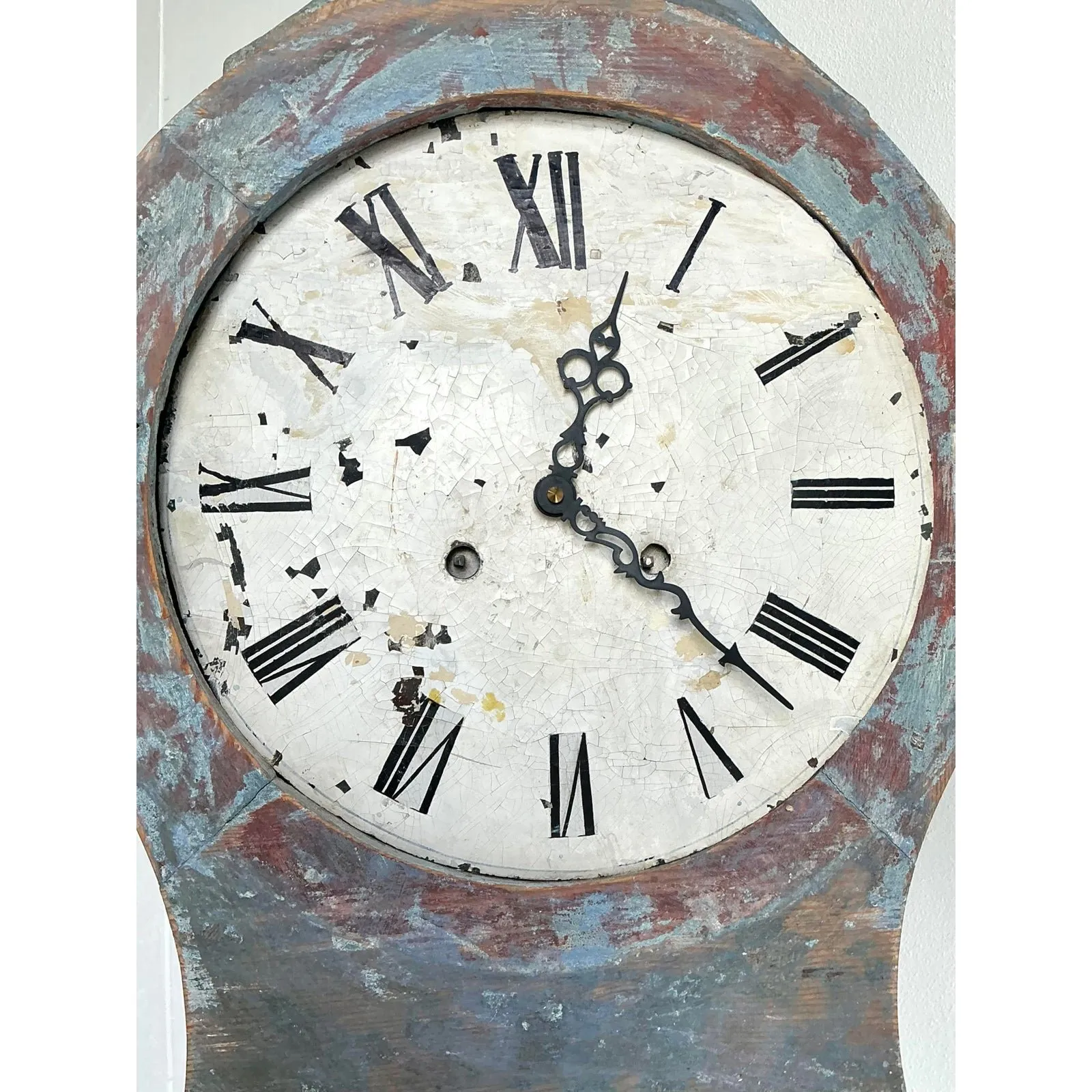 Vintage Patinated Gustavian Grandfather Clock — additional photo 2