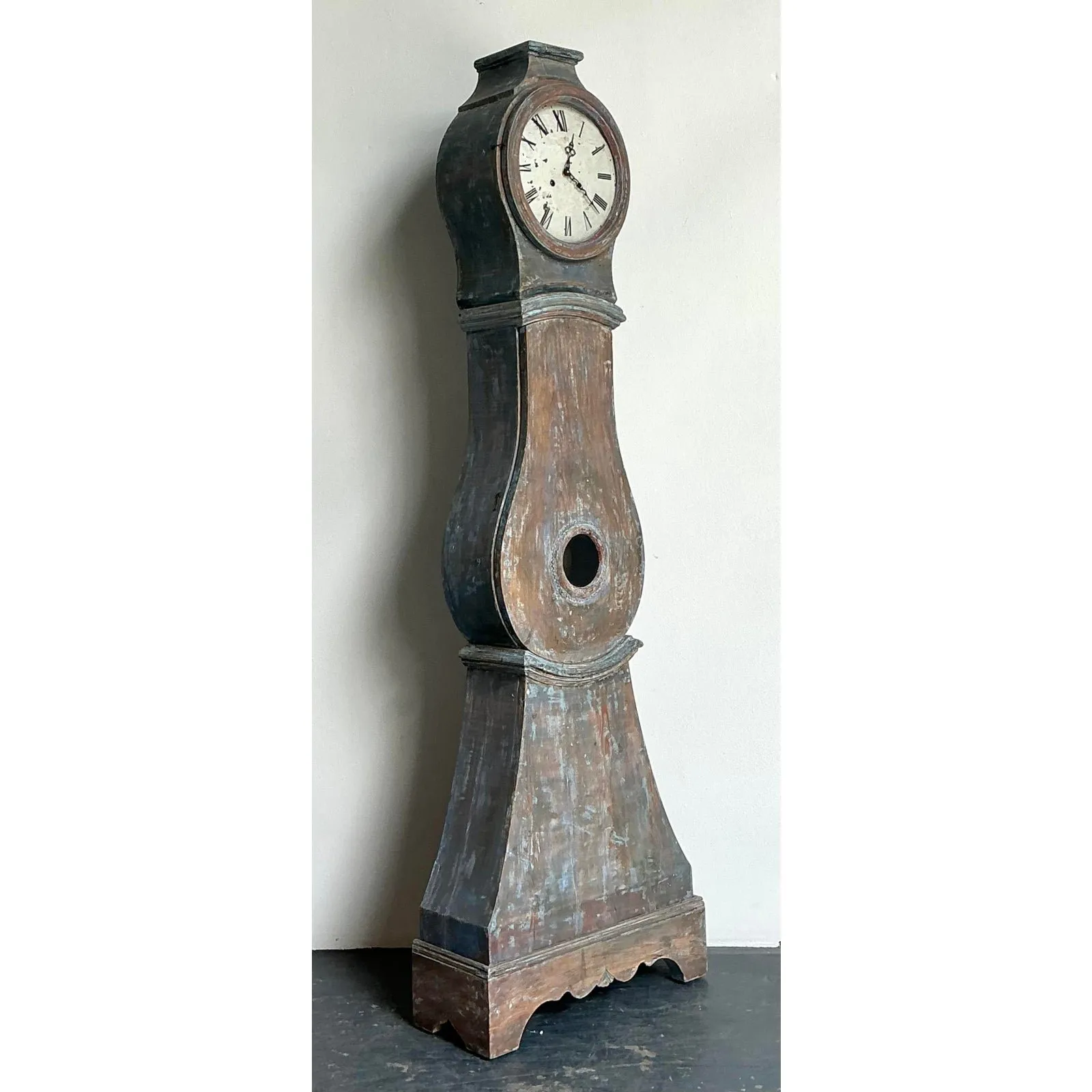 Vintage Patinated Gustavian Grandfather Clock — additional photo 3