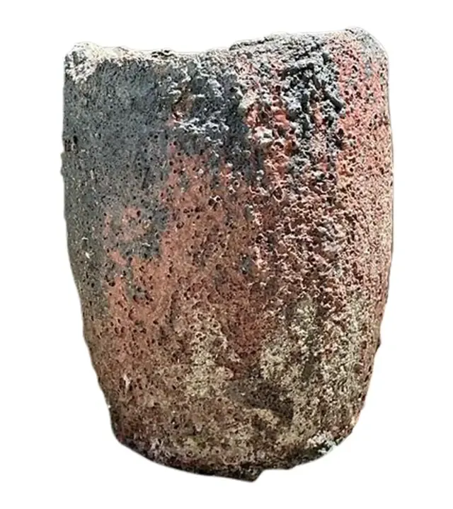 Vintage Patinated Lava Glaze Planter