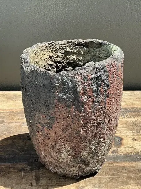 Vintage Patinated Lava Glaze Planter — additional photo 4