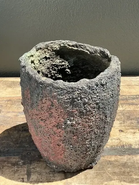 Vintage Patinated Lava Glaze Planter — additional photo 5