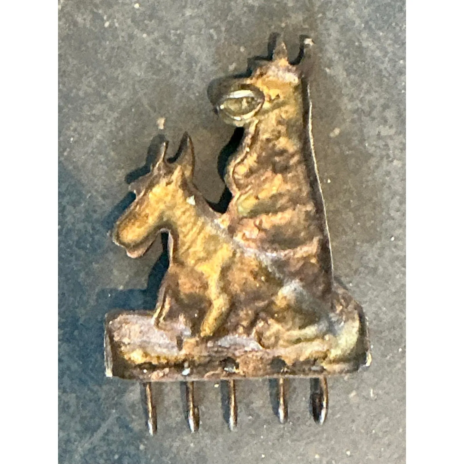 Vintage Patinated Metal Scotch Terrier Key Holder — additional photo 4