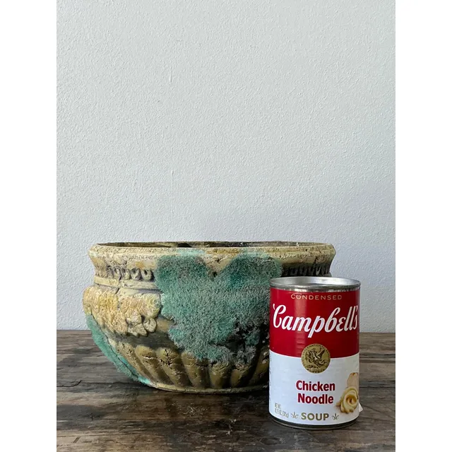 Vintage Patinated Moss Roses Planter — additional photo 4