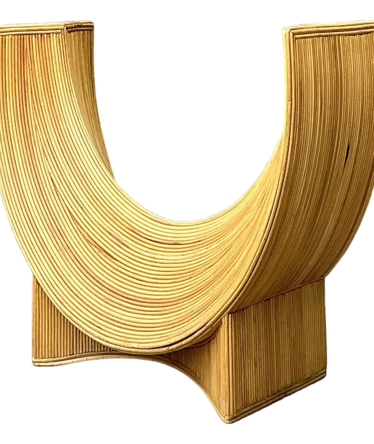 Vintage Pencil Reed Sculptural Table Pedestal — additional photo 1