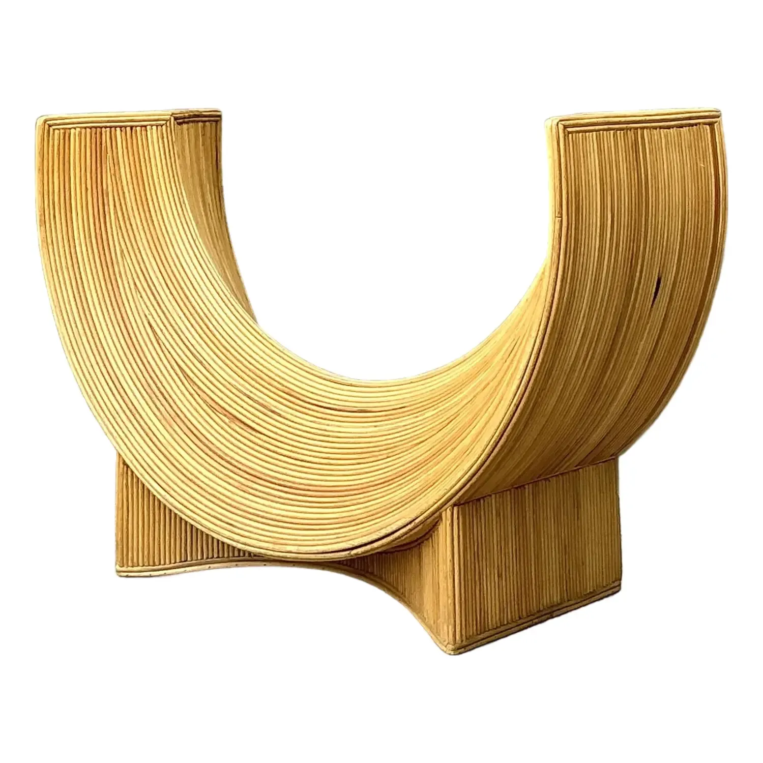 Vintage Pencil Reed Sculptural Table Pedestal — additional photo 2