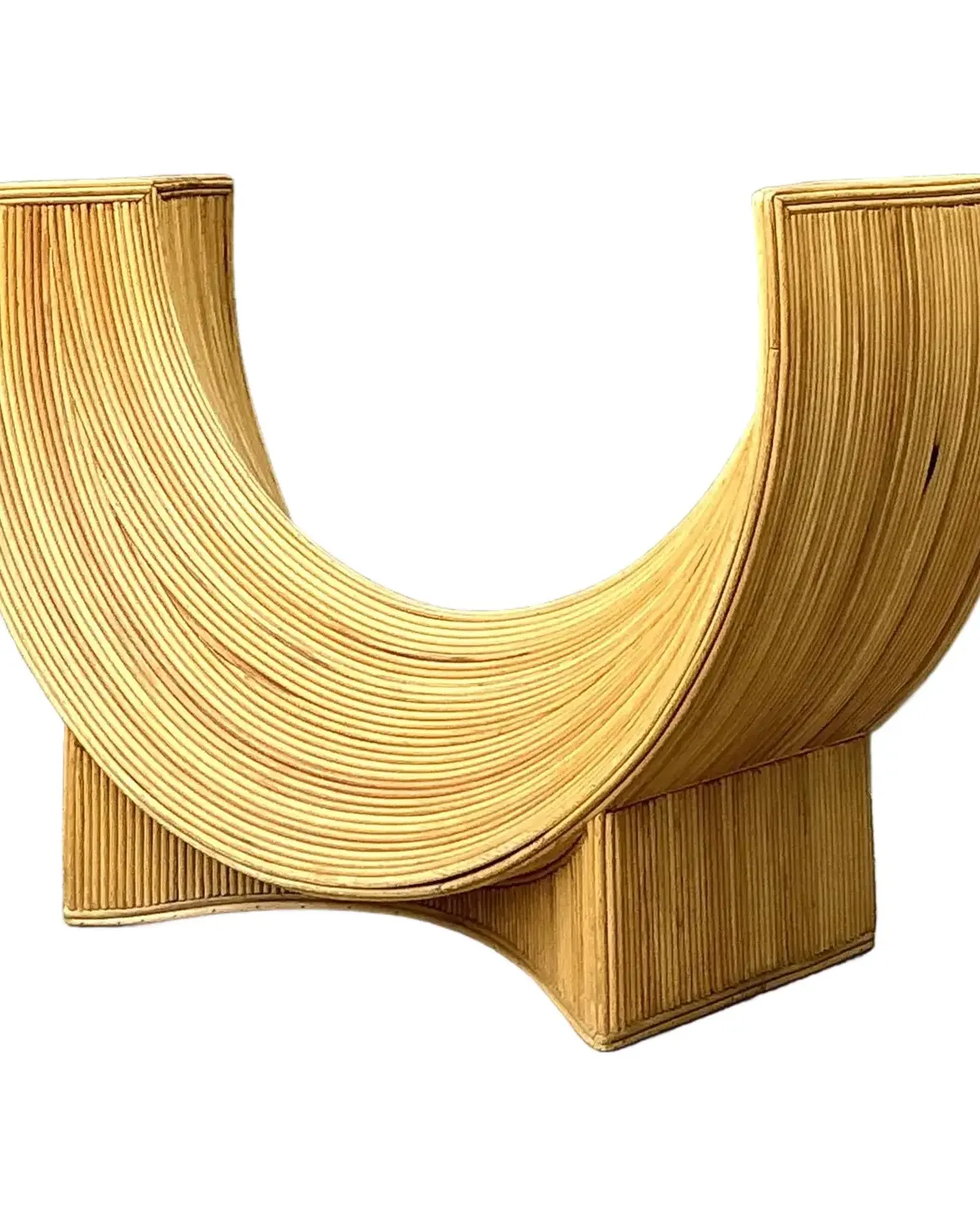 Vintage Pencil Reed Sculptural Table Pedestal — additional photo 2