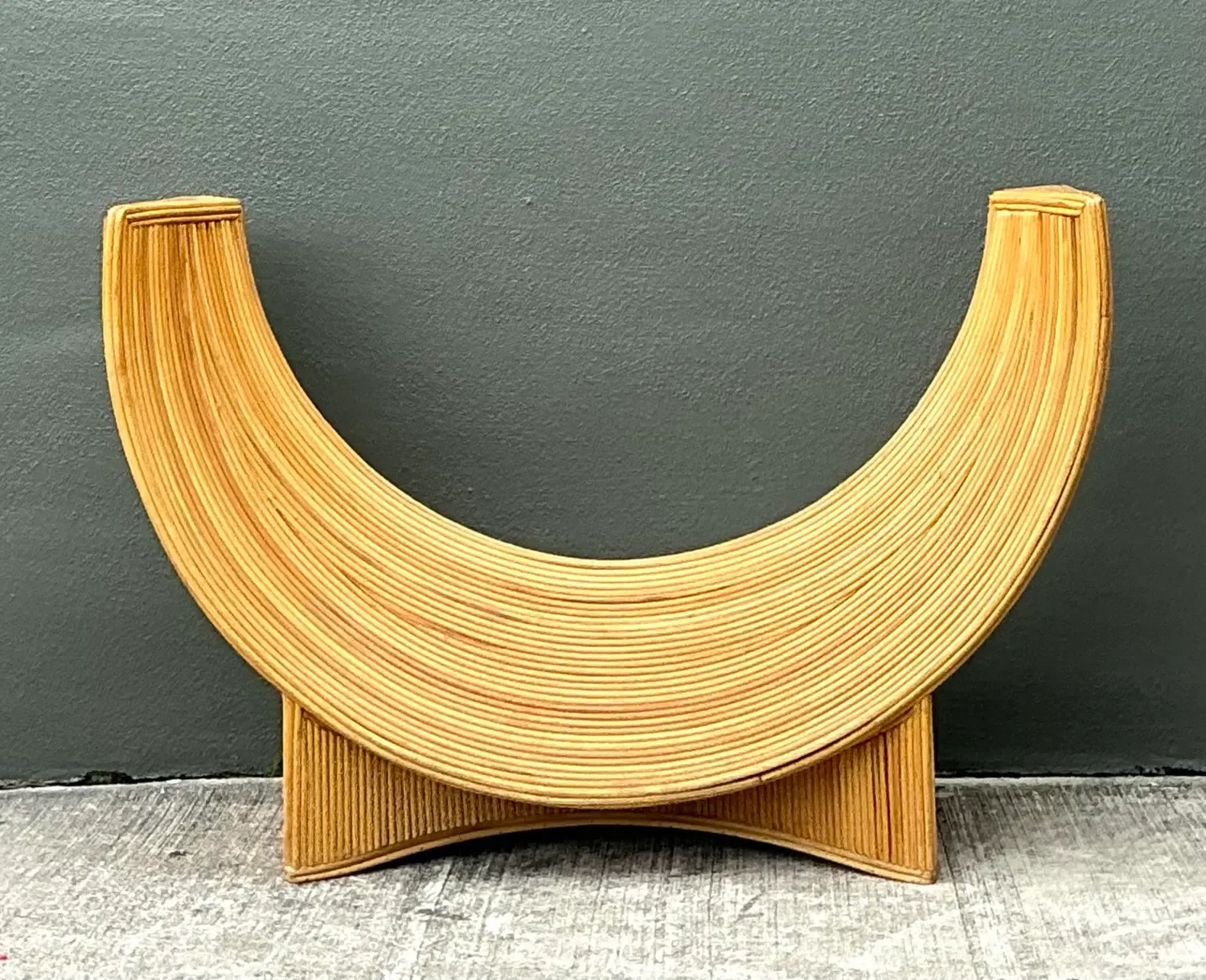 Vintage Pencil Reed Sculptural Table Pedestal — additional photo 5