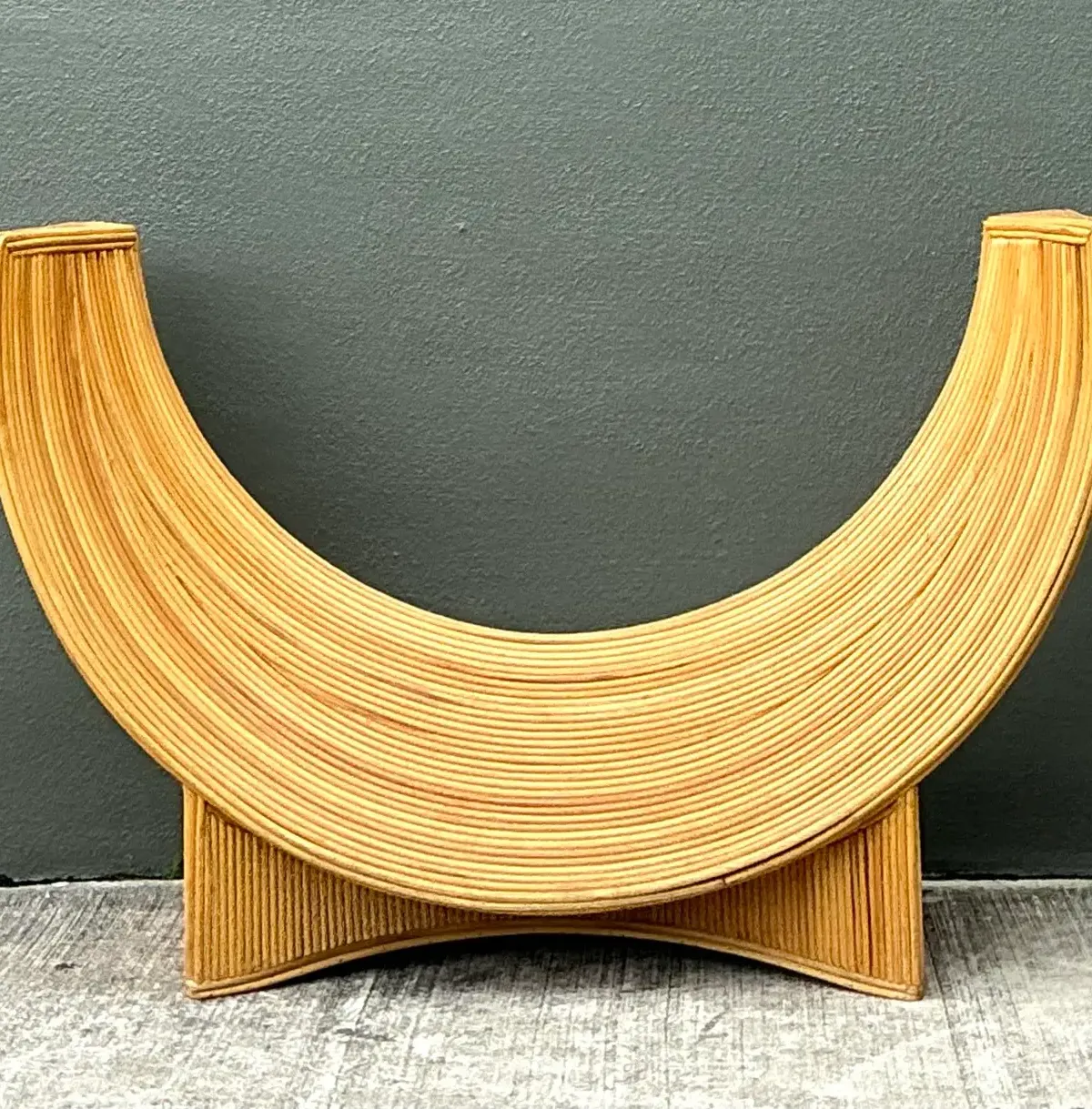 Vintage Pencil Reed Sculptural Table Pedestal — additional photo 5