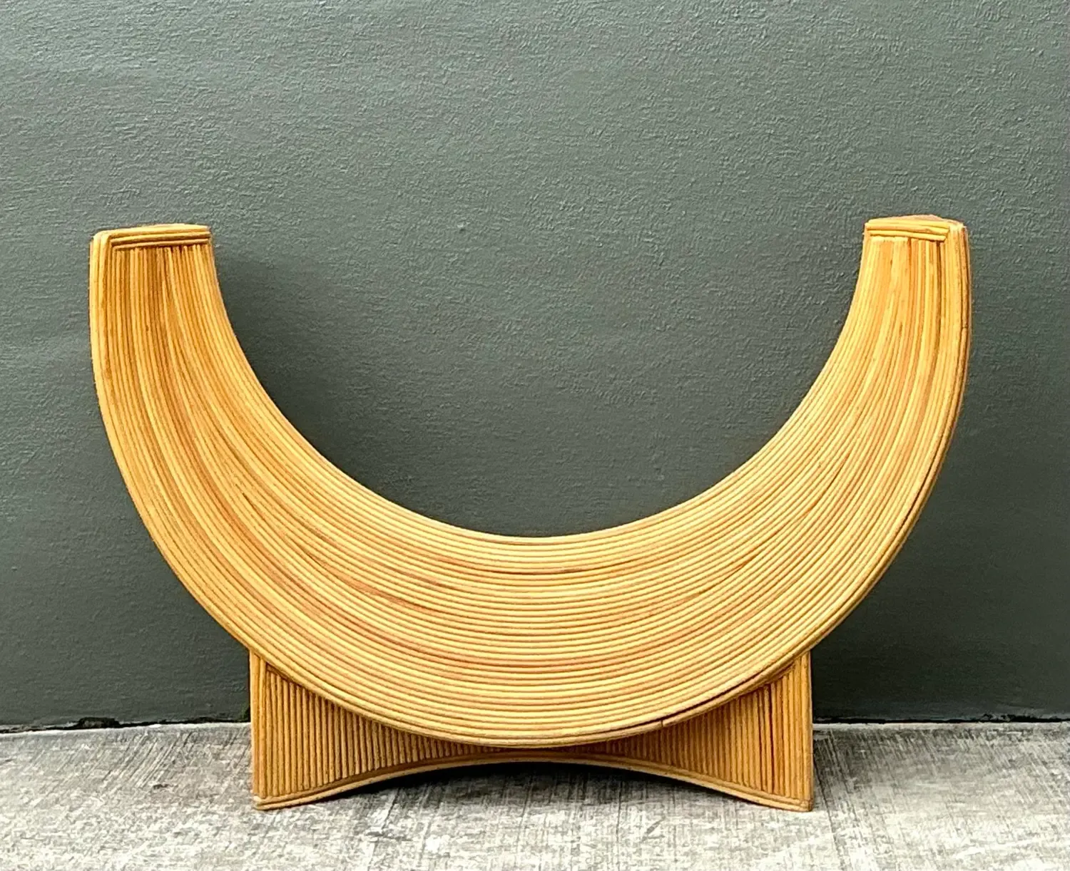 Vintage Pencil Reed Sculptural Table Pedestal — additional photo 6