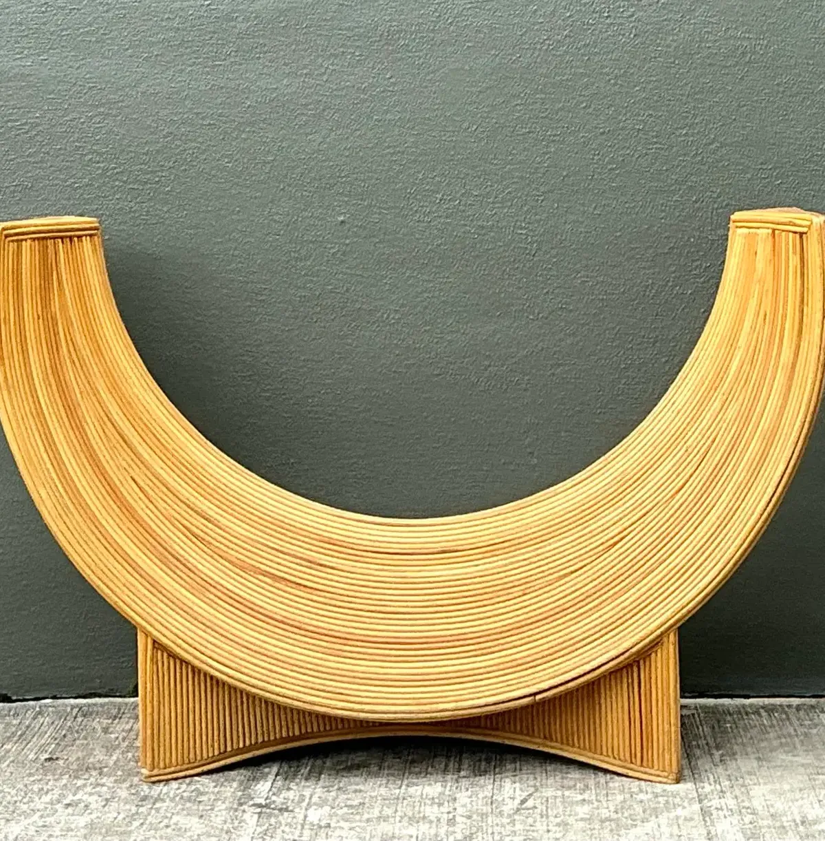Vintage Pencil Reed Sculptural Table Pedestal — additional photo 6