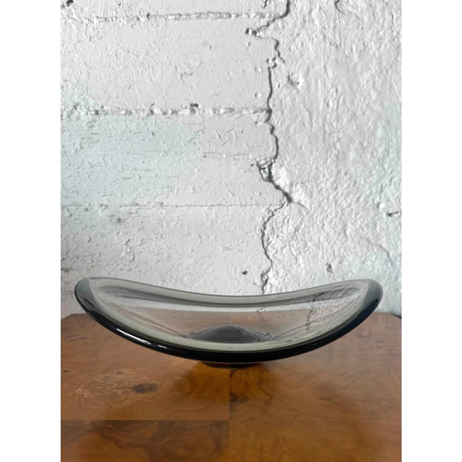 Vintage Per Lutkin for Holmegaard Signed Clear Glass  Dish Bowl — additional photo 1