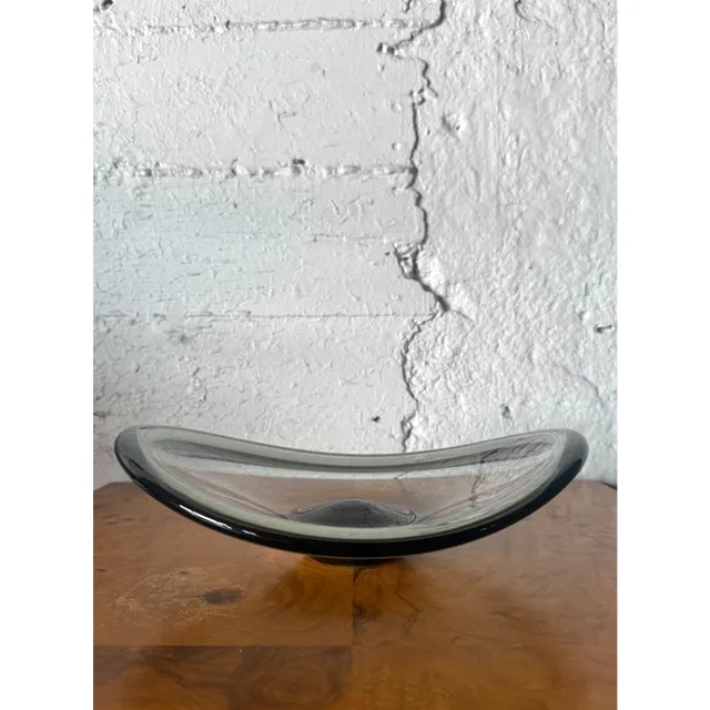 Vintage Per Lutkin for Holmegaard Signed Clear Glass Dish Bowl — additional photo 1
