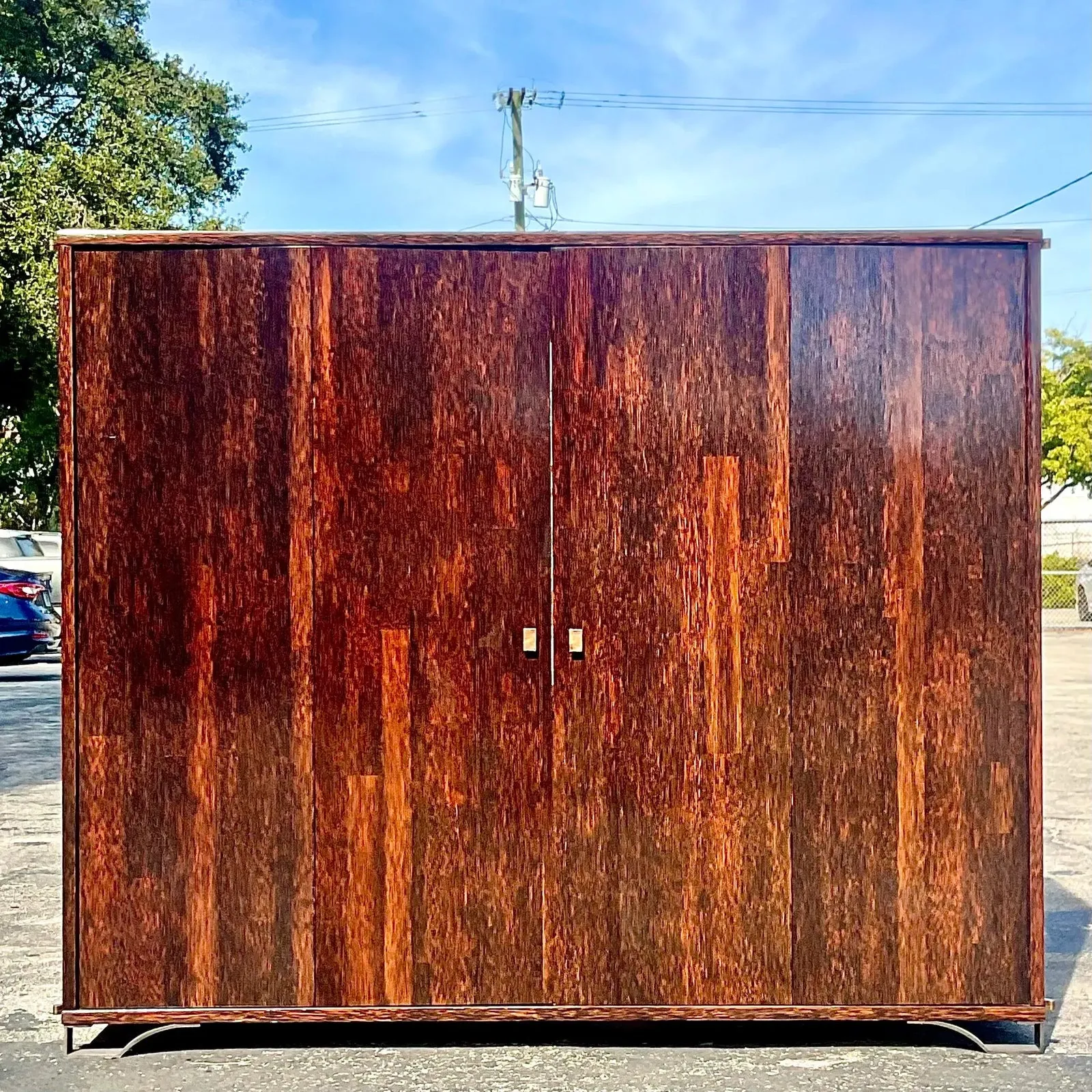 Vintage Peter Marino Custom Rosewood and Bronze Wall Unit — additional photo 5