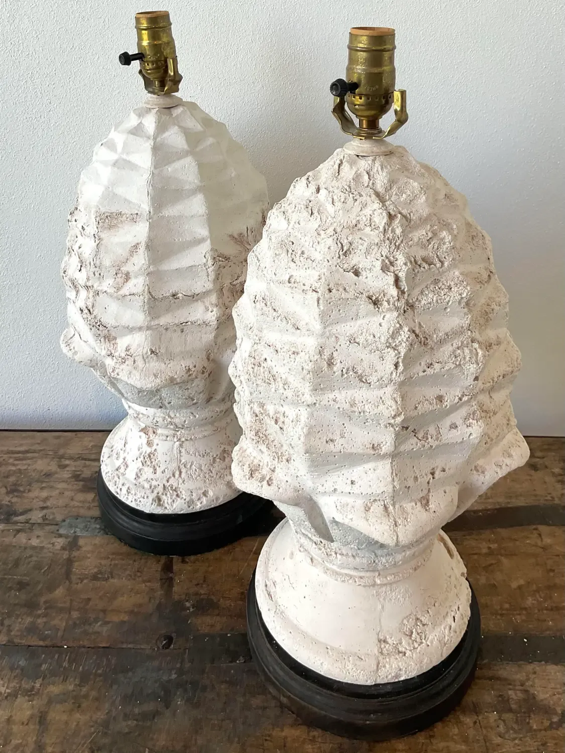 Vintage Plaster Artichoke Lamps - A Pair — additional photo 4