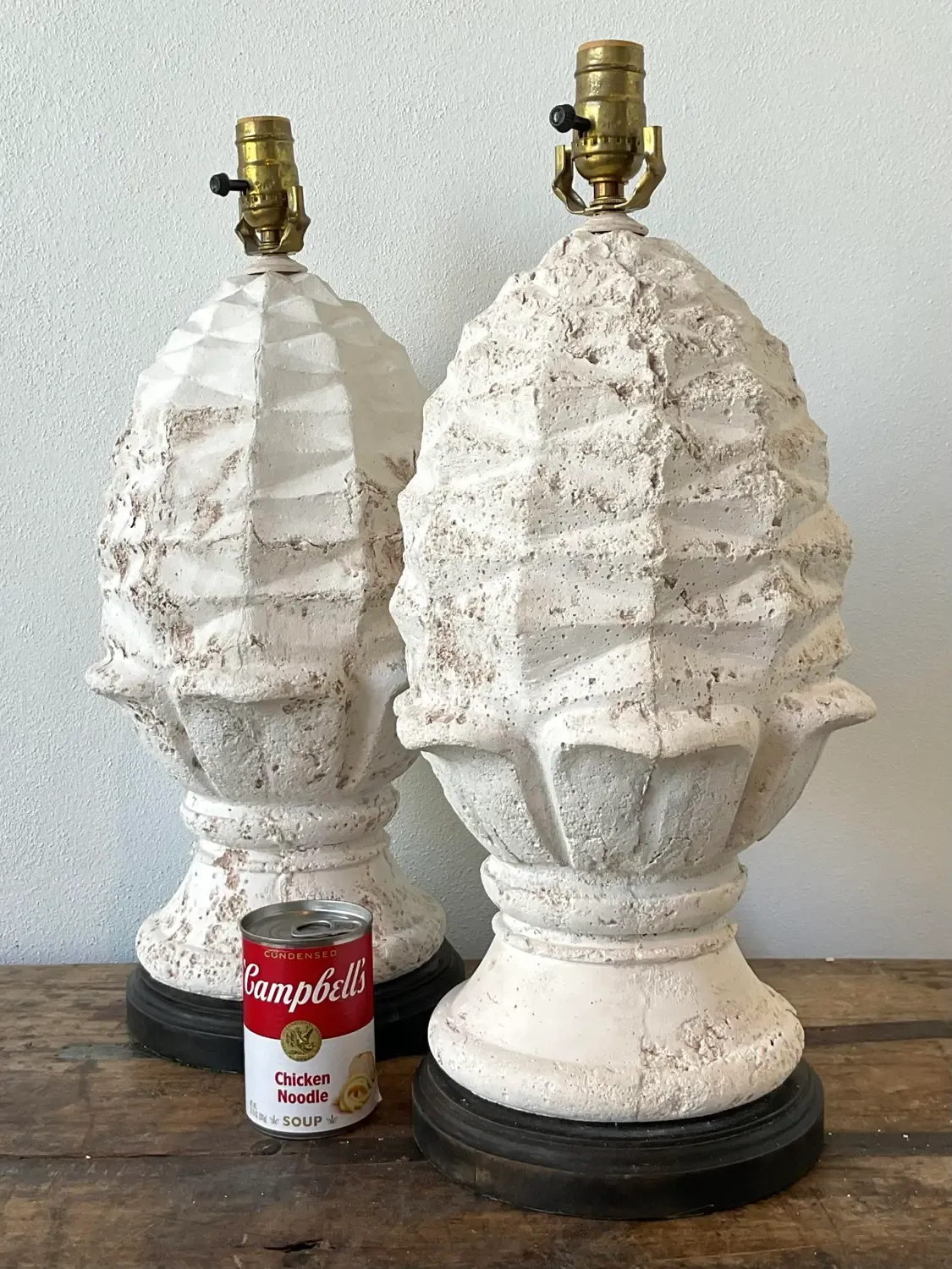 Vintage Plaster Artichoke Lamps - A Pair — additional photo 6