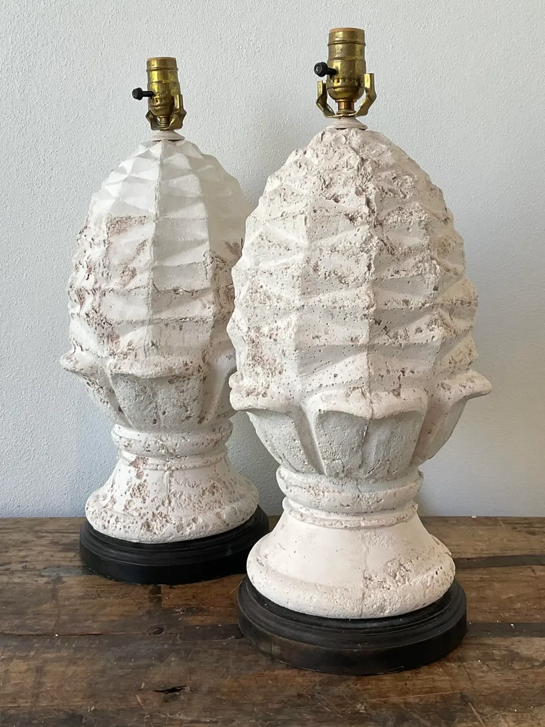 Vintage Plaster Artichoke Lamps - A Pair — additional photo 7