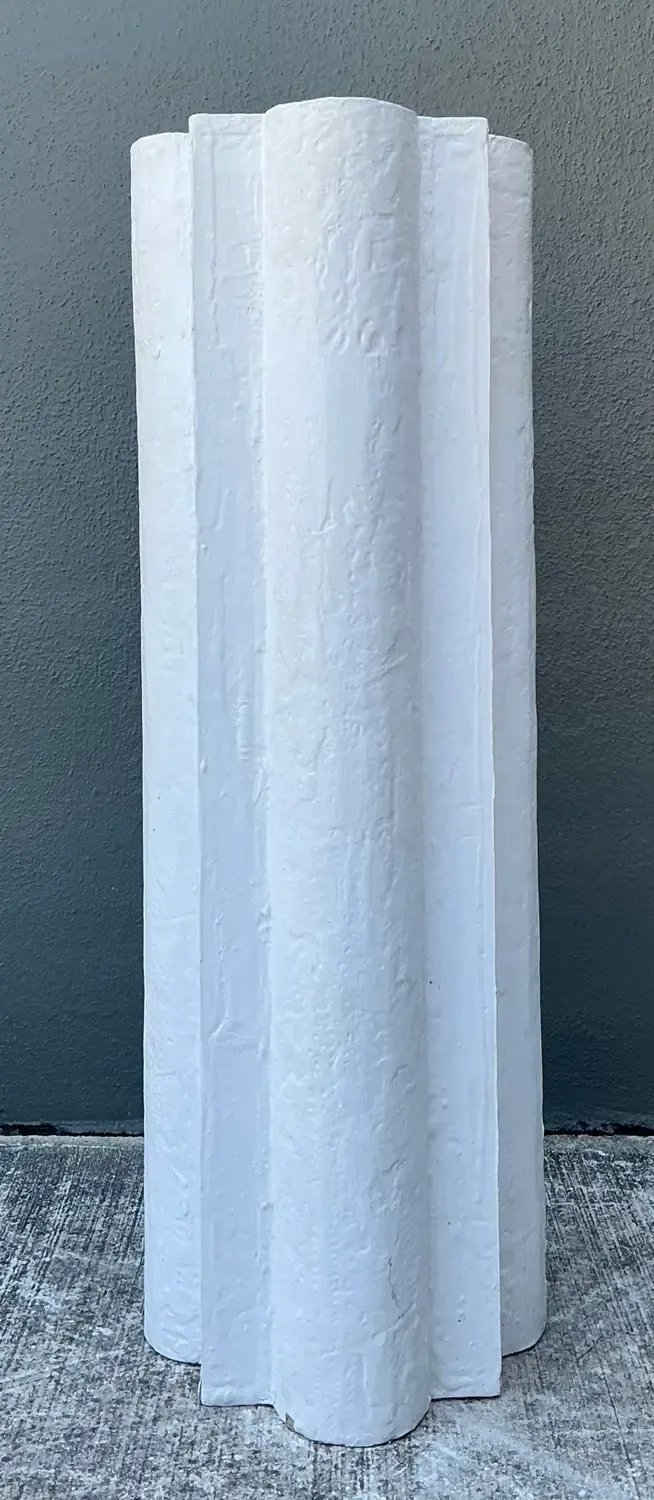 Vintage Plaster Clover Leaf Pedestal — additional photo 2